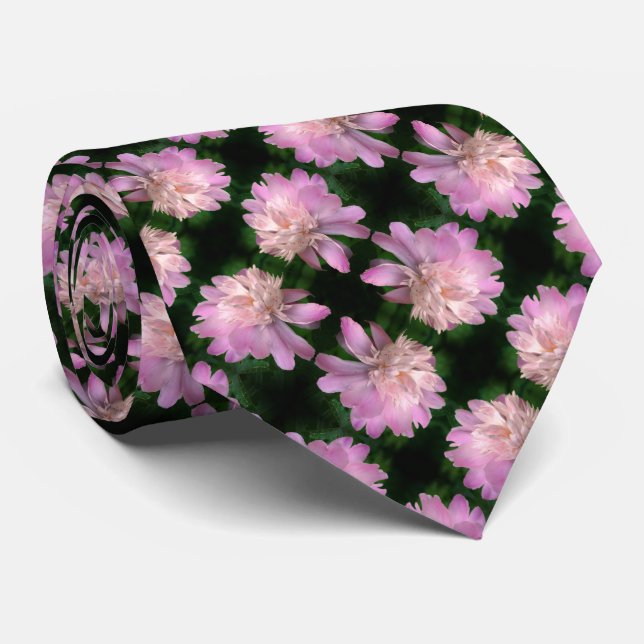 Peony Flower In Bloom Nature Pattern      Tie (Rolled)
