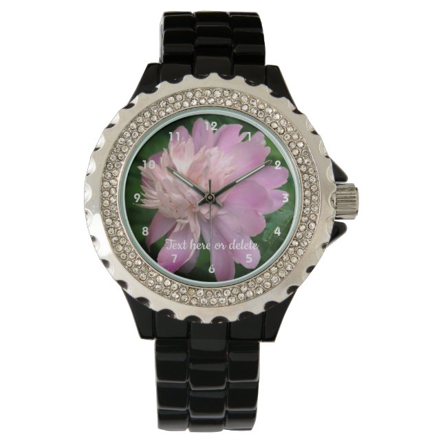 Peony Flower In Bloom Personalised  Watch (Front)