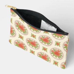 Peony flower pattern accessory pouch