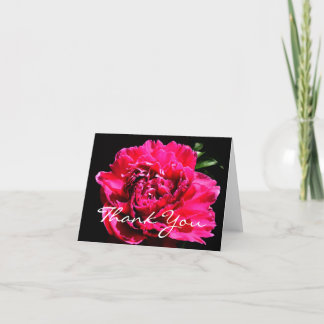 Peony Flower Thank You Note Card