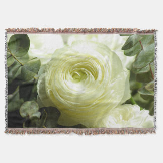 Peony Flower Throw Blanket