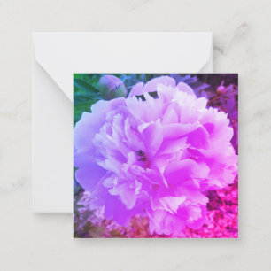 Peony Flower with a Honey Bee Card
