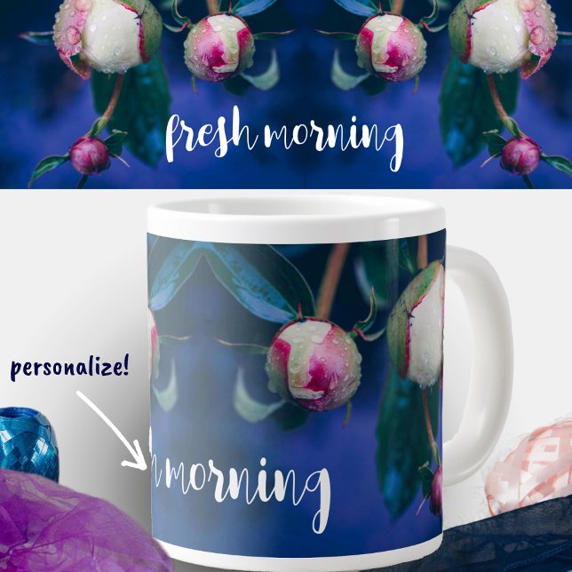 Peony flowers after rain large coffee mug (Creator Uploaded)