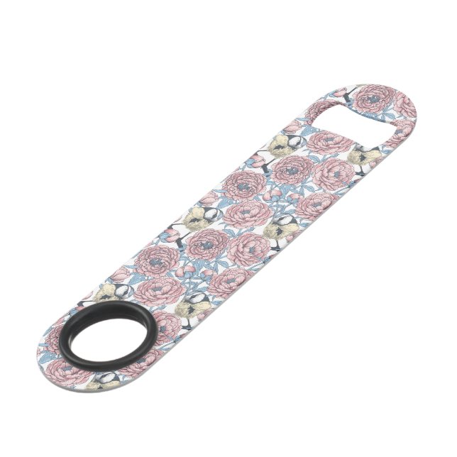 Peony flowers and birds (Front Angled)