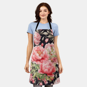 Peony Flowers Apron