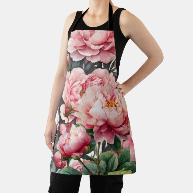 Peony Flowers Apron (Insitu)