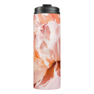 Peony flowers as luxury floral background, wedding thermal tumbler