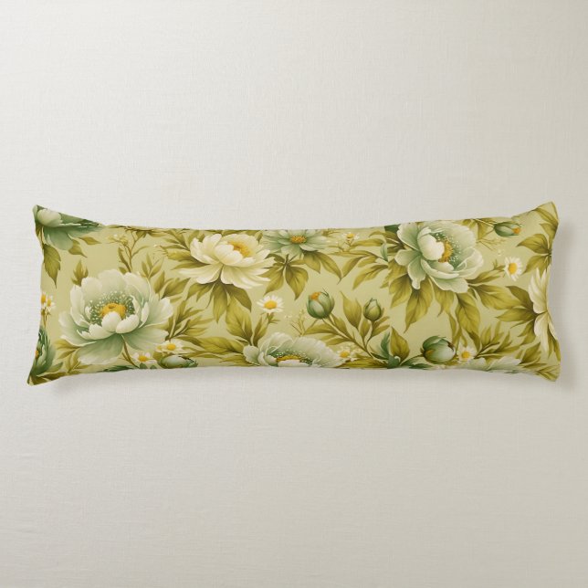 peony flowers body cushion (Front)
