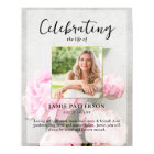 Peony Flowers Celebration of Life Photo, Funeral