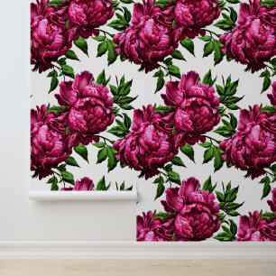 Peony flowers large wall mural country pink white