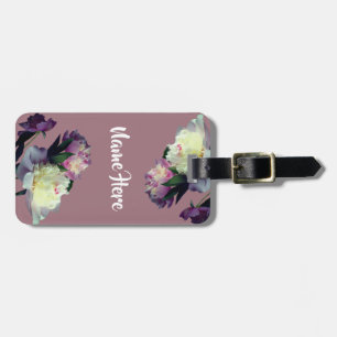 Peony Flowers Luggae Tags