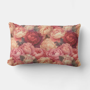 Peony Flowers Outdoor Pillow