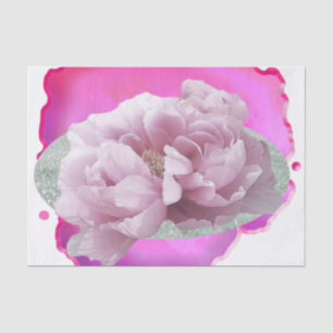 Peony Flowers Pink Tissue Paper