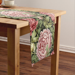 Peony Flowers Table Runner