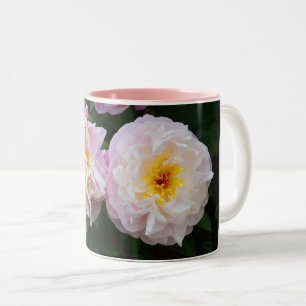 Peony flowers Two-Tone coffee mug