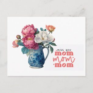 Peony for Mum on Mother's Day Postcard