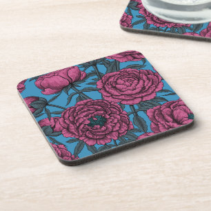 Peony garden coaster
