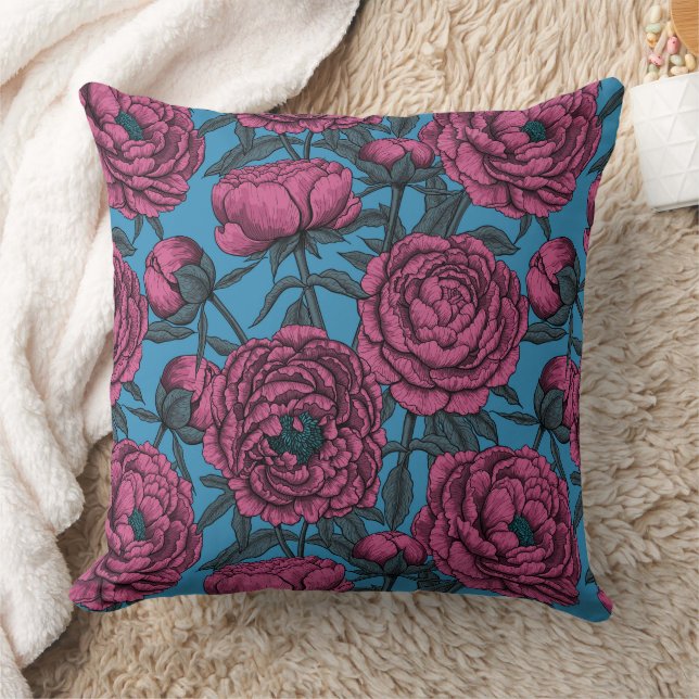 Peony garden cushion (Blanket)