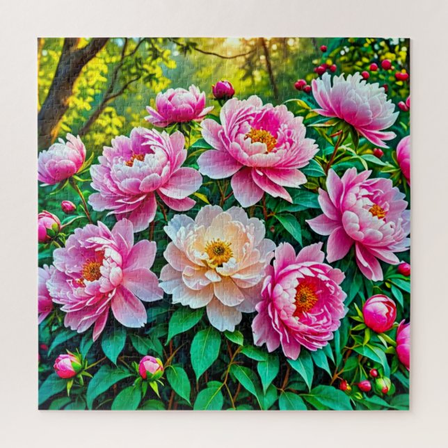 Peony Garden  Jigsaw Puzzle (Vertical)