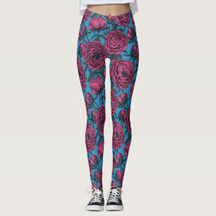 Peony garden leggings
