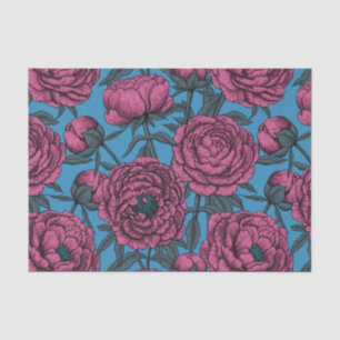 Peony garden tissue paper