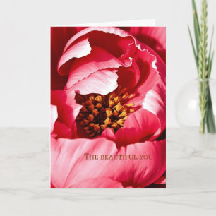 Peony  Greeting card with original poem