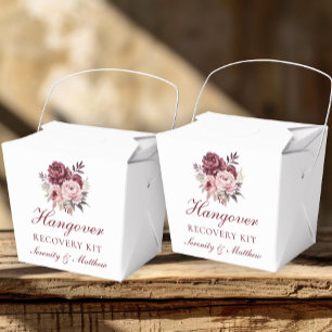 Peony Hangover Recovery Kit Floral Wedding Favour Box