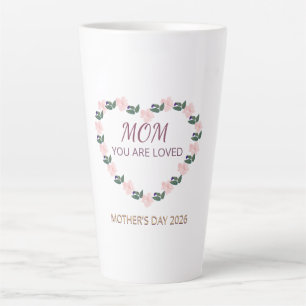 Peony Heart Latte Love for Mum Mug