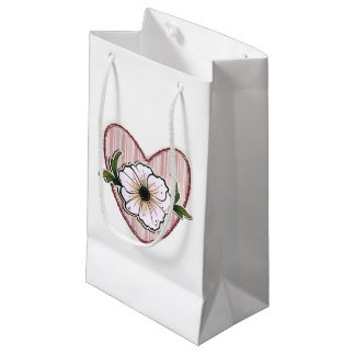Peony Heart Small Gift Bag
