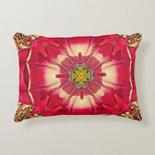 Peony Hearts Decorative Cushion (Front)