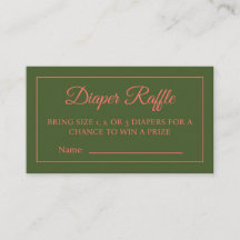 Peony in Bloom Diaper Raffle Ticket