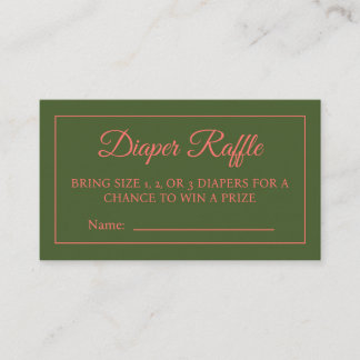 Peony in Bloom Diaper Raffle Ticket