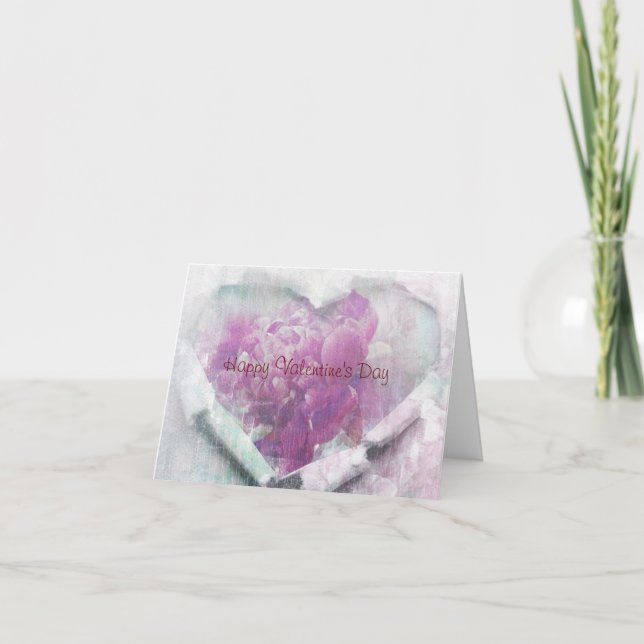 Peony in Our Heart Folded Note Card (Front)