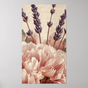 Peony & Lavender Harmony Poster