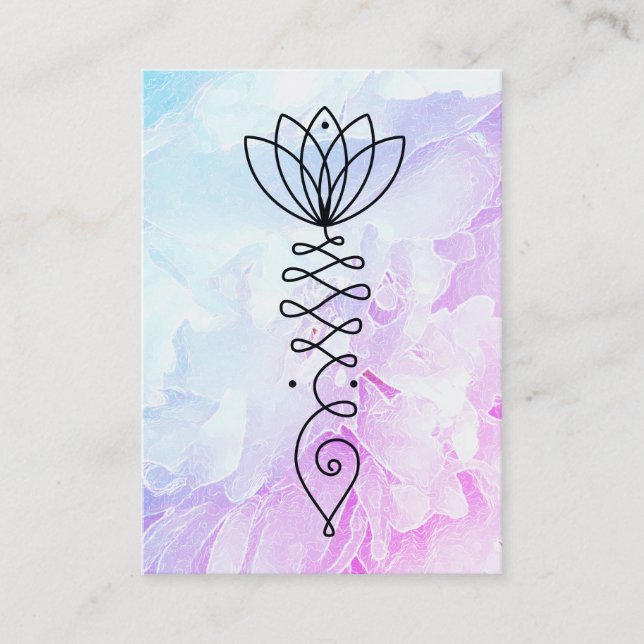 *~* Peony Lotus Heart  Nirvana Massage Reiki Yoga Business Card (Front)