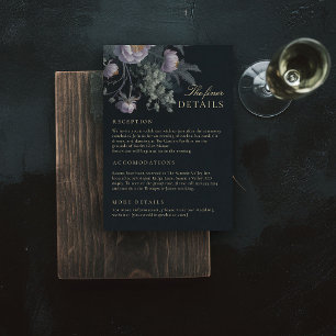 Peony Moody Wedding Finer Details Enclosure Card