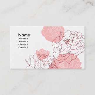 Peony Motif Profile Card