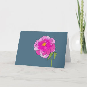 Peony Note Card