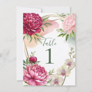 Peony & Orchid Garden Floral Glam Wedding  Invitation