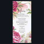 Peony & Orchid Garden Floral Glam Wedding  Menu<br><div class="desc">Menu. Matching items in this design are available.</div>