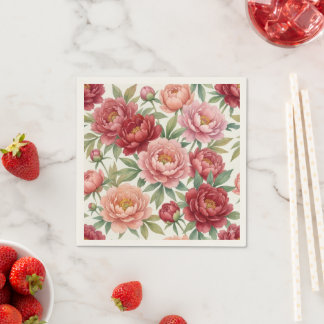 Peony paper napkins – Table decoration
