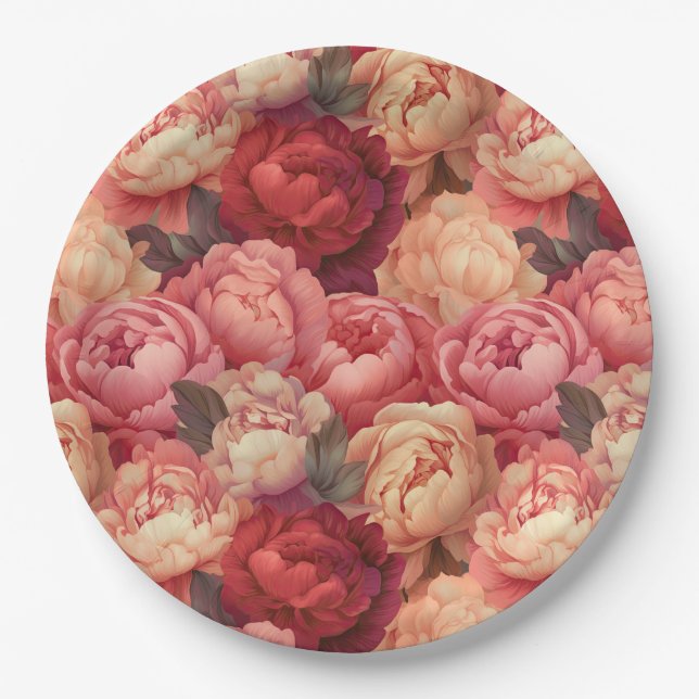Peony Paper Plates (Front)