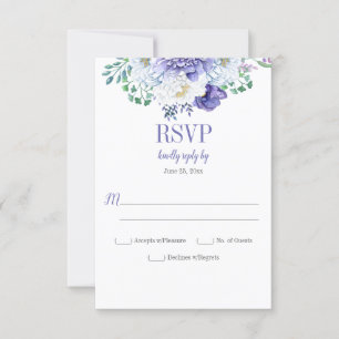 Peony Passion Lattice Background Vertical RSVP Card