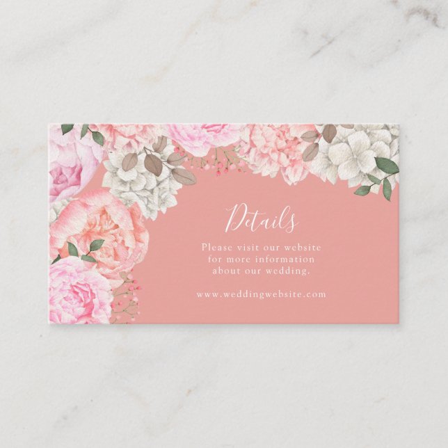 Peony Peach Detail Enclosure Card (Front)