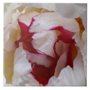 Peony petals ceramic tile
