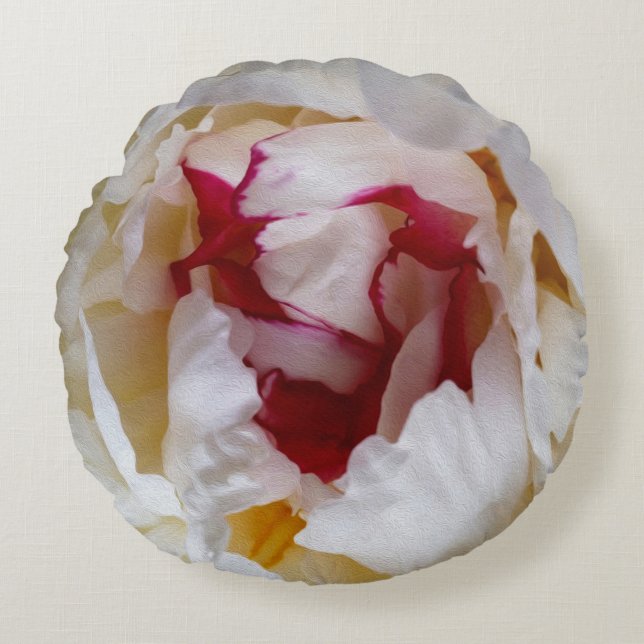 Peony petals round cushion (Front)