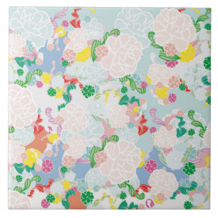 Peony pink ceramic tile