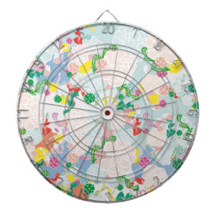 Peony pink dartboard