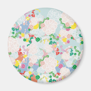 Peony pink magnet