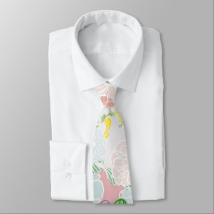 Peony pink tie